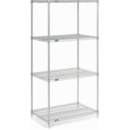 Designed To Furnish Nexel Chrome Wire Shelving - Chrome - 30 x 24 x 74 in. DE2972022